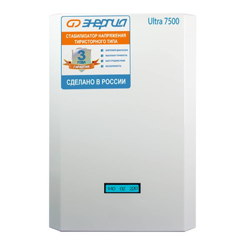 Однофазный стабилизатор напряжения Энергия Ultra 7500 - Стабилизаторы напряжения - Однофазные стабилизаторы напряжения 220 Вольт - Энергия Ultra - Магазин сварочных аппаратов, сварочных инверторов, мотопомп, двигателей для мотоблоков ПроЭлектроТок